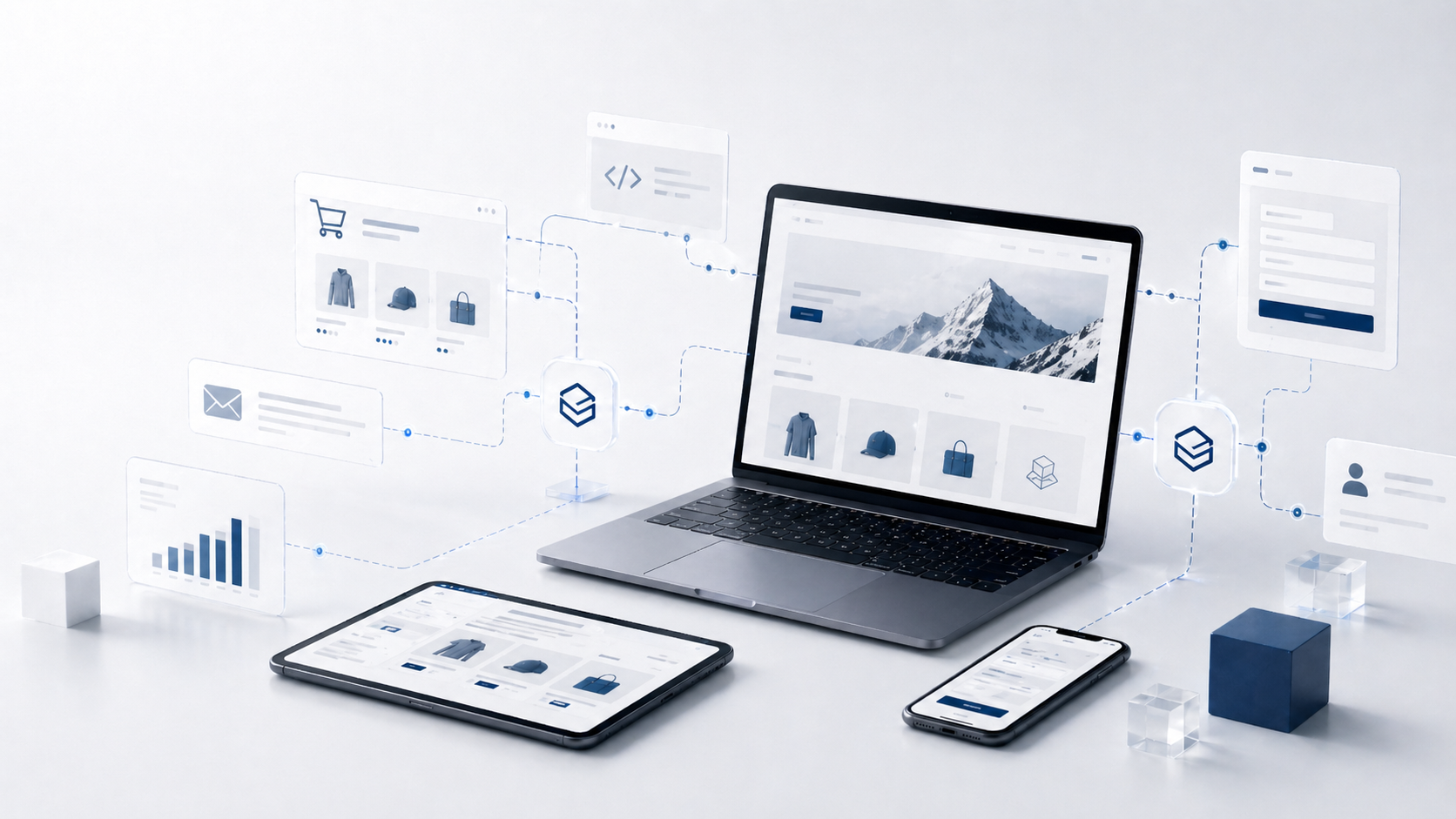 Schnittstellen und Integrationen zwischen Website, Online-Shop, E-Mail, Formularen und digitalen Tools